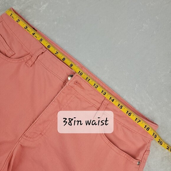 Lee Women's Cotton Blend Pink Mid Rise Regular Shorts Size 18 - Picture 4 of 8